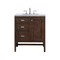 James Martin Vanities Addison 30in Single Vanity, Mid-Century Acacia w/ 3 CM Carrara White Top E444-V30-MCA-3CAR - alternate 1